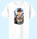 Preview: T-Shirt Frau mit Wolf