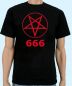 Mobile Preview: schwarzes Shirt mit roten Pentagram