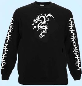 Sweatshirt schwarz Drache 4XL