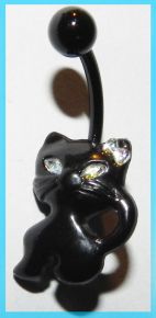 Piercing Banane schwarze Katze