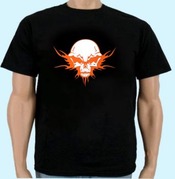 Shirt Totenkopf Tribal orange 6XL