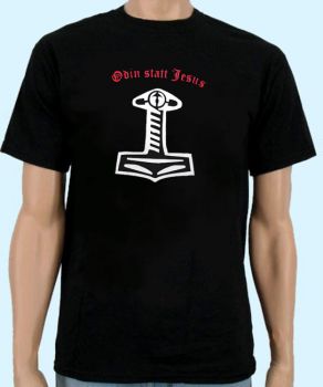 Shirt Odin statt Jesus mit Thorhammer