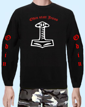 Sweatshirt Odin statt Jesus/Thorh.