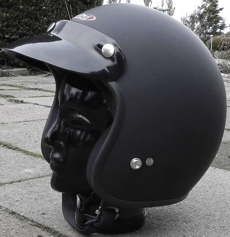 Redbike Helm  Jethelm schwarz-matt mit ECE 22-05 Norm