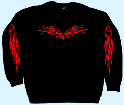Übergröße Sweatshirt Tribal Flame