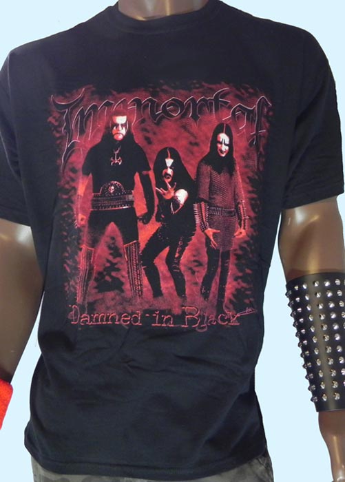 Immortal Shirt- Damned In Black