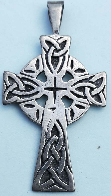 Kettennhänger Kreuz Tribal Silber
